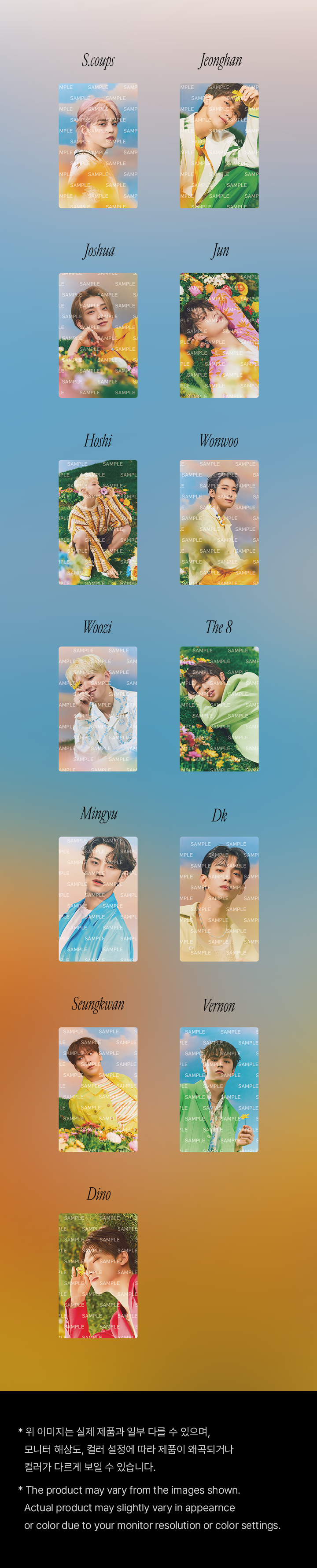 Clear Photo Card Set 1 detail