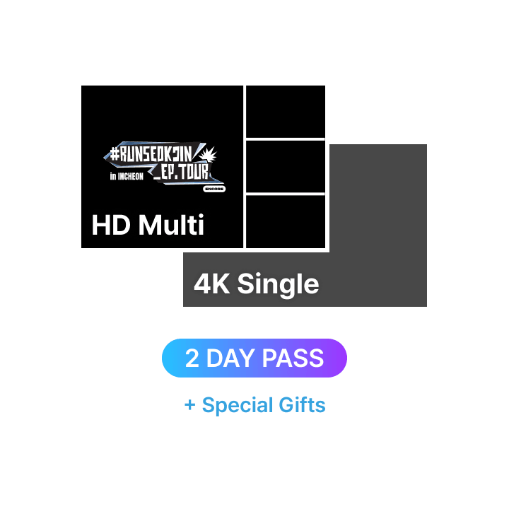 #RUNSEOKJIN_EP.TOUR_ENCORE HD Multi-view 4 + 4K Single-view (2 DAY PASS) + Special Gifts