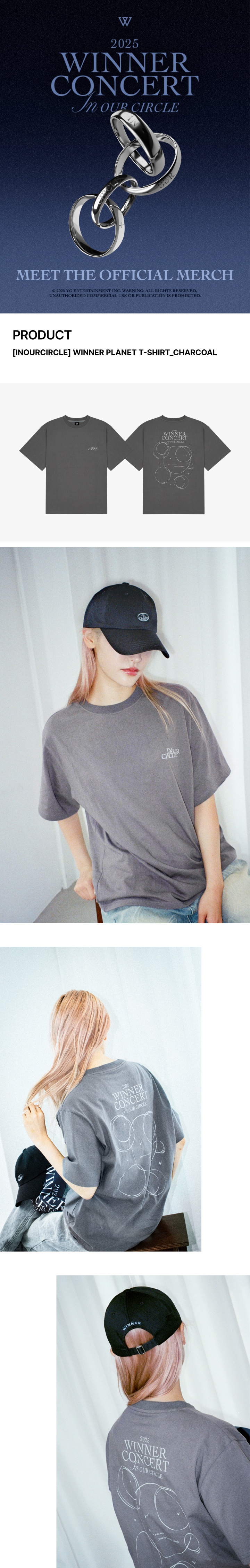 [INOURCIRCLE] WINNER PLANET T-SHIRT_CHARCOAL 0 detail