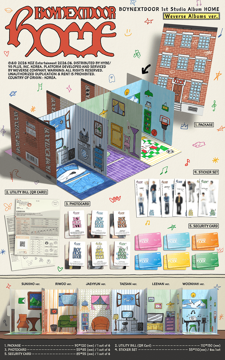 1st Studio Album [HOME] (Weverse Albums ver.) (Random) 1 detail