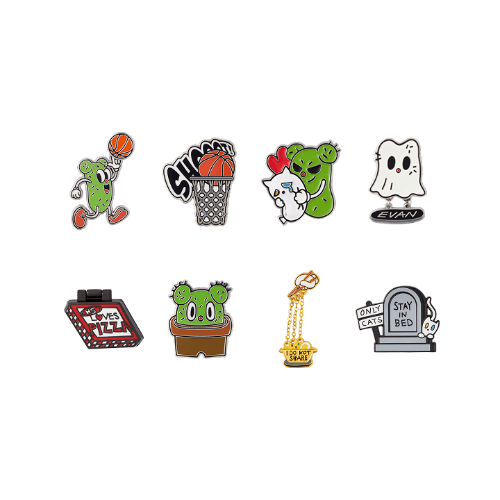 [HEESEUNG] EVAN'S CACTUS AND CAT BADGE COLLECTION