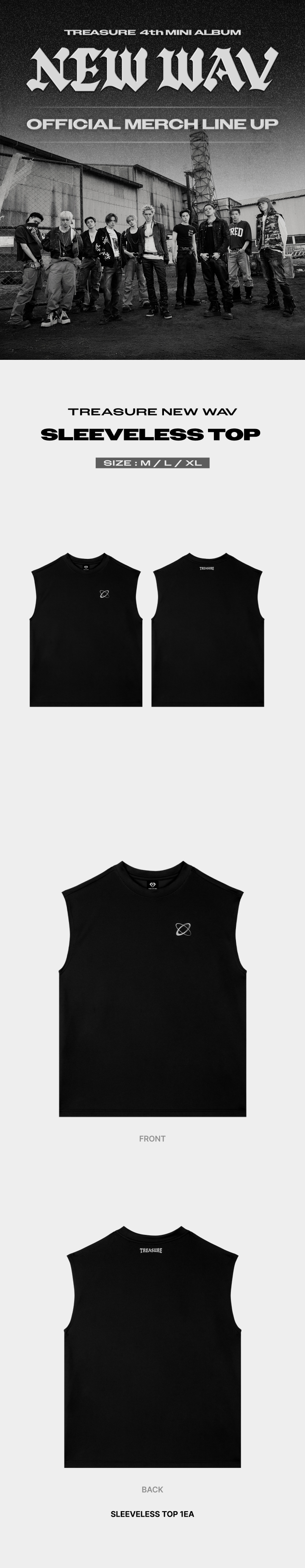 [NEWWAV] TREASURE SLEEVELESS TOP 1 detail