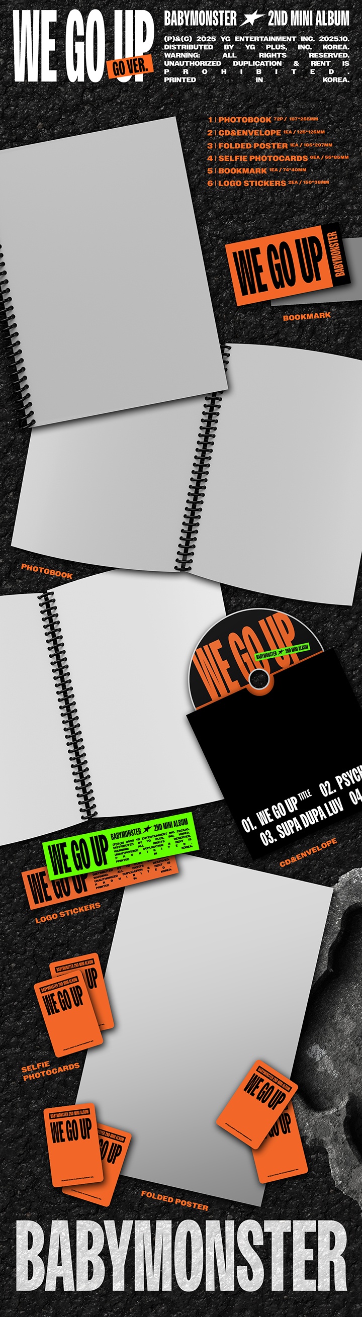 BABYMONSTER 2nd MINI ALBUM [WE GO UP] WE GO UP SET 2 detail
