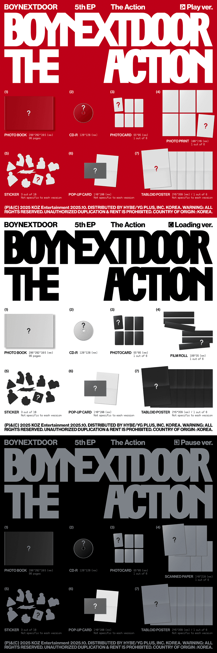 **BOYNEXTDOOR - 5th EP [The Action] (Set)_ALBUM** (lightstick, fanlight) — authentic K-POP merch sold by BYIT KPOP, fast worldwide shipping  - 100% authentic KPOP Goods by **BYIT KPOP** (Lightstick, Album, Keyring, Photo Card, MD, Figure etc KPOP Merch) - Worldwide shipping, Safe and Fast delivery guaranteed (официальный лайтстик, фанлайт, кей-поп мерч) — authentic K-POP goods (официальный мерч) sold by BYIT KPOP, worldwide shipping (доставка по всему миру)