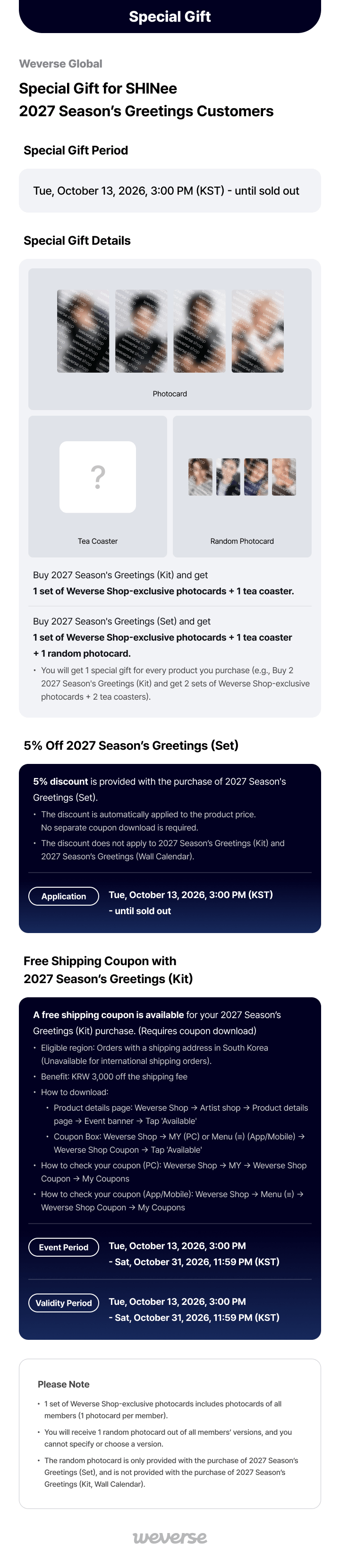 SHINee 2027 Season's Greetings (Kit) 0 detail