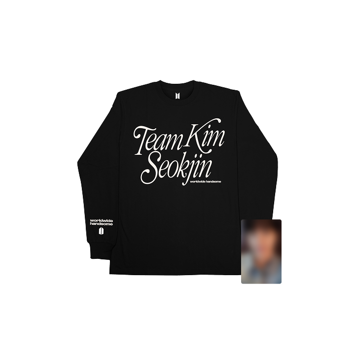 JIN Tシャツ　BLACK_JIN S/S T-SHIRT ジンくん BTS JIN ジン ウットくん Wootteo×RJ Tシャツ ブラック - メルカリ