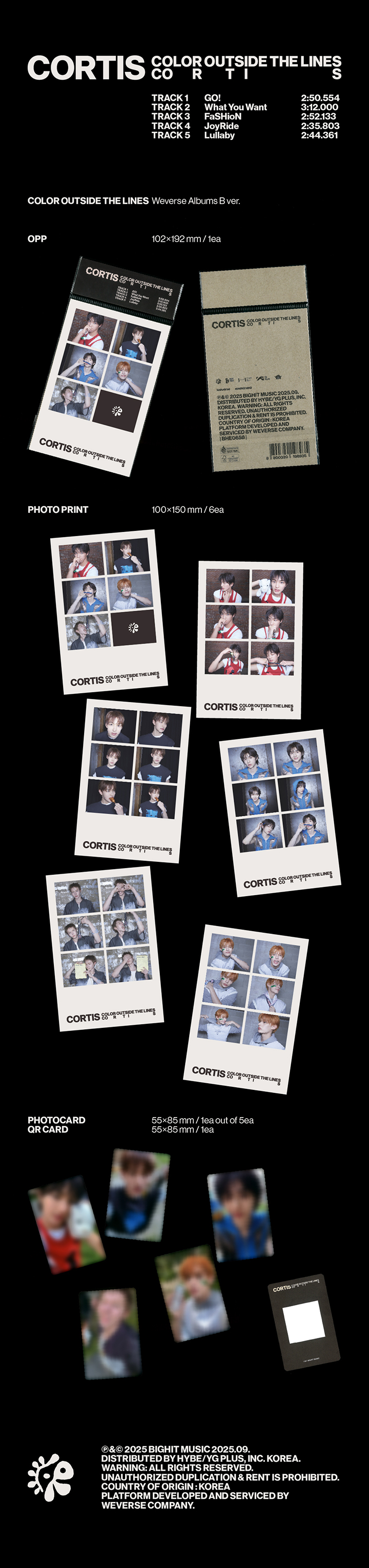 CORTIS The 1st EP COLOR OUTSIDE THE LINES Weverse Albums Ver. A +
