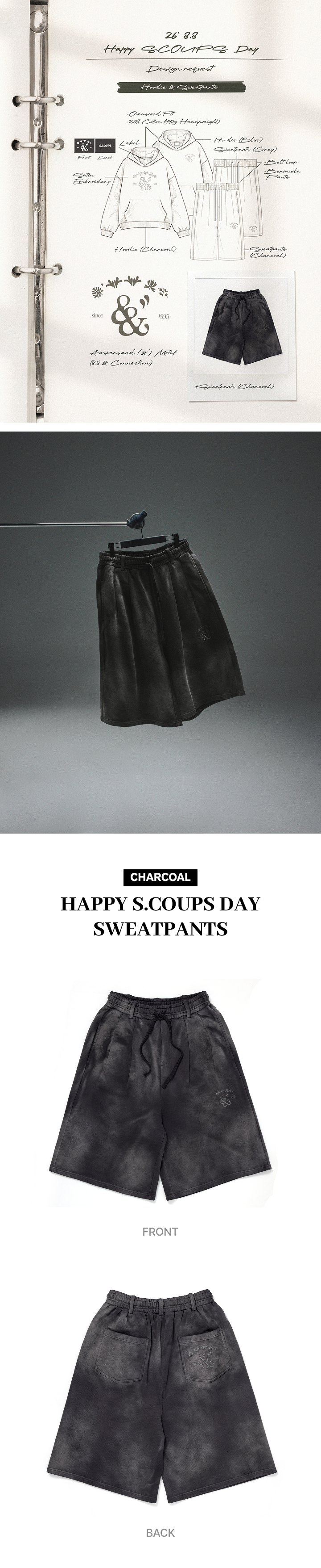 SEVENTEEN Happy Day - Birthday Happy S.coups Day Sweatpants (charcoal)