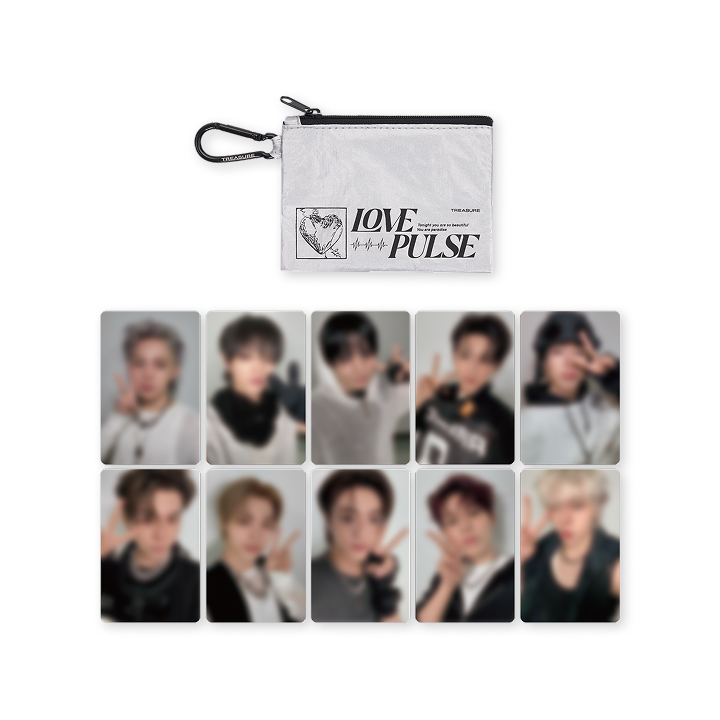 TREASURE | [LOVEPULSE] TREASURE SILVER POUCH + PHOTOCARD SET