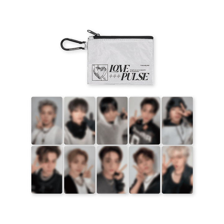 [LOVEPULSE] TREASURE SILVER POUCH + PHOTOCARD SET