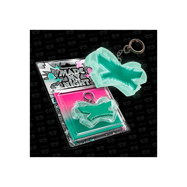 LE SSERAFIM 2nd Single Album 'Made My Night' Glow Clicker Keychain (Mint ver.), listed by the store