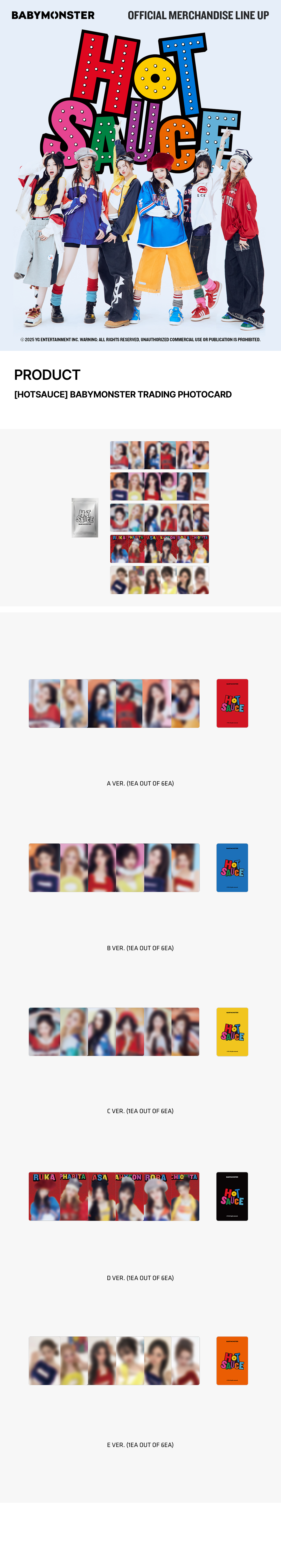 BABYMONSTER | [HOTSAUCE] BABYMONSTER TRADING PHOTOCARD