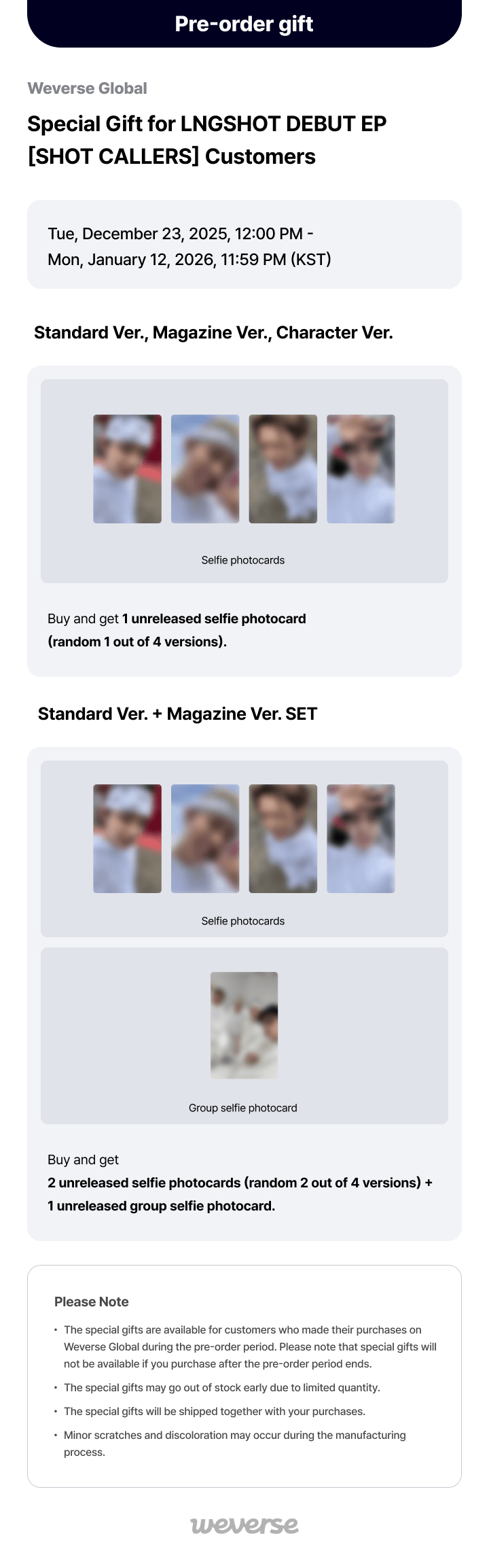 DEBUT EP [SHOT CALLERS] Standard Ver. 0 detail