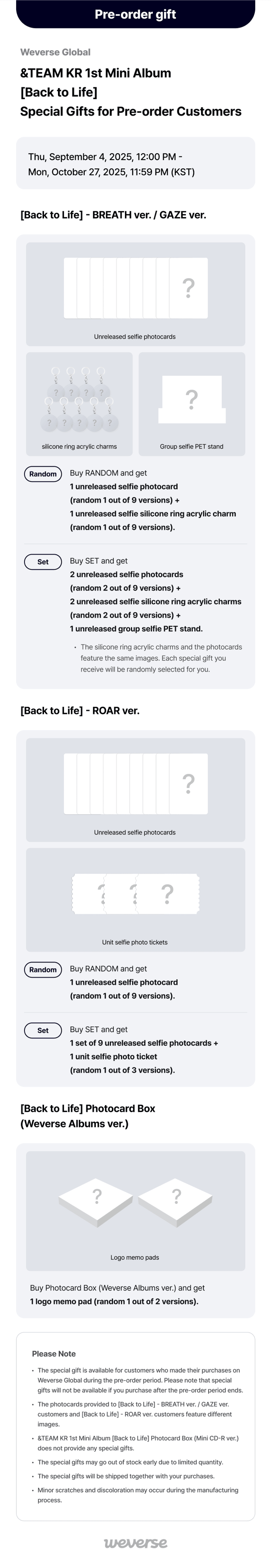 KR 1st Mini Album 'Back to Life' Photocard Box (Weverse Albums ver.) 0 detail