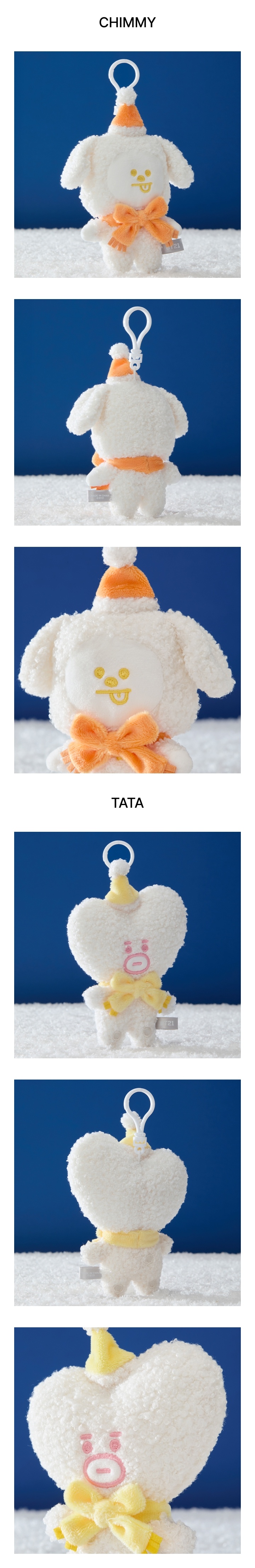 Snowman Plush Keyring 2 detail