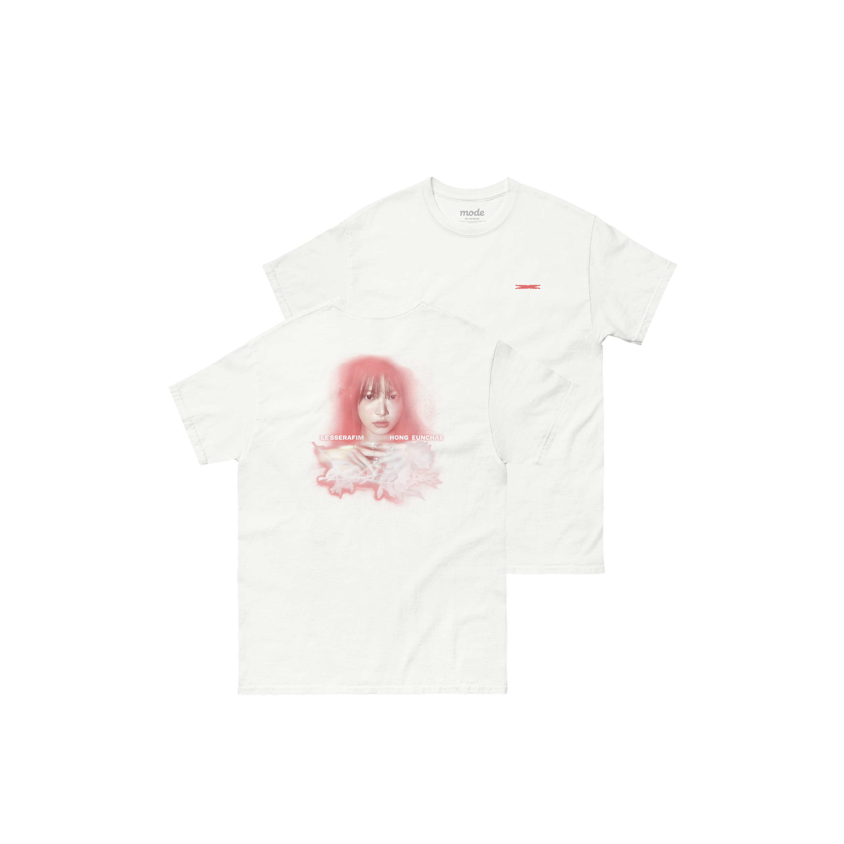 LE SSERAFIM | [HONG EUNCHAE] Flower Portrait S/S Tee (White)