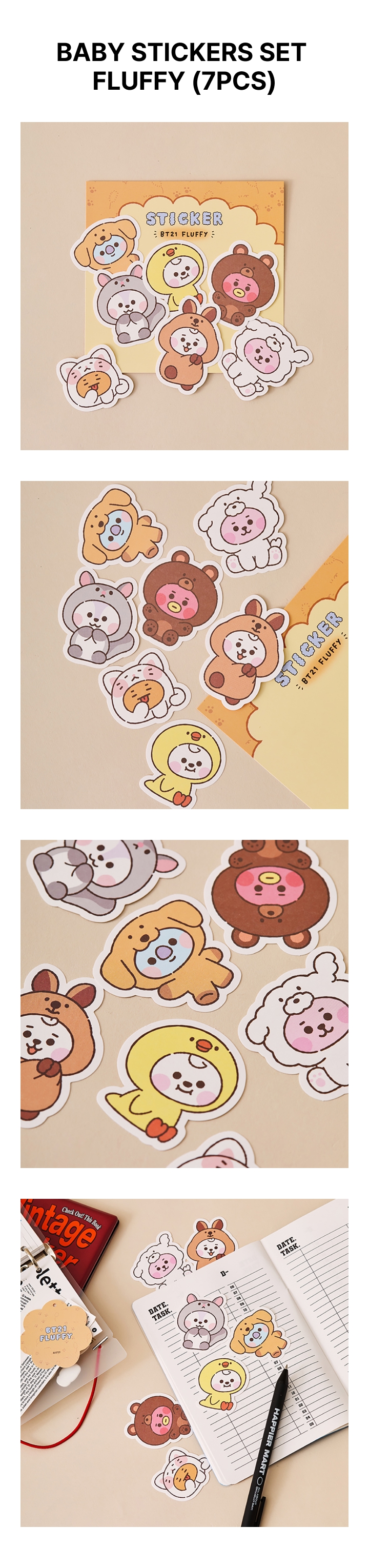 BABY STICKERS SET FLUFFY (7PCS) 0 detail