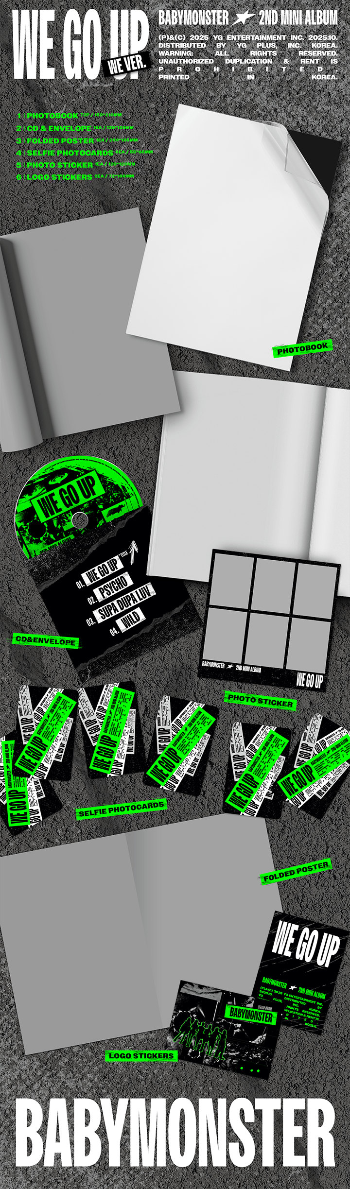 BABYMONSTER 2nd MINI ALBUM [WE GO UP] WE Ver. 1 detail