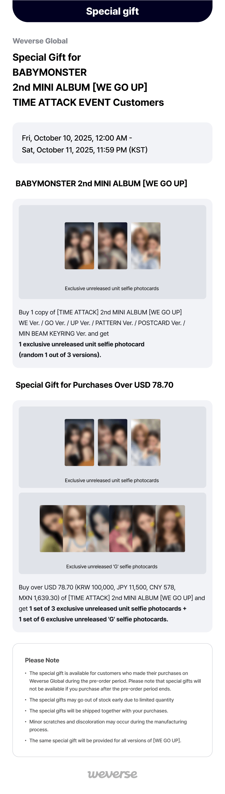 [TIME ATTACK] BABYMONSTER 2nd MINI ALBUM [WE GO UP] WE Ver. 0 detail