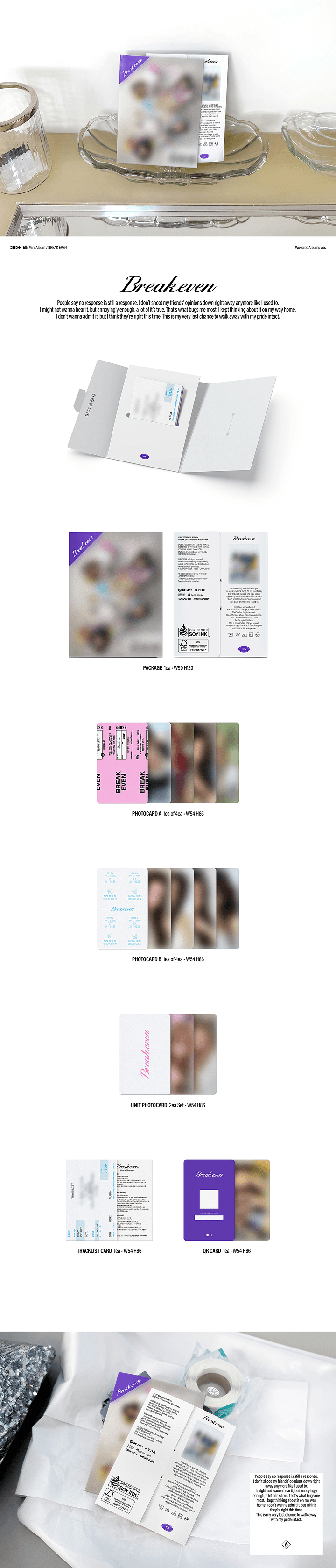 5th Mini Album ‘BREAK EVEN’ (Weverse Albums ver.) 1 detail