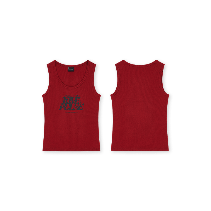[LOVEPULSE] TREASURE TANK TOP_RED