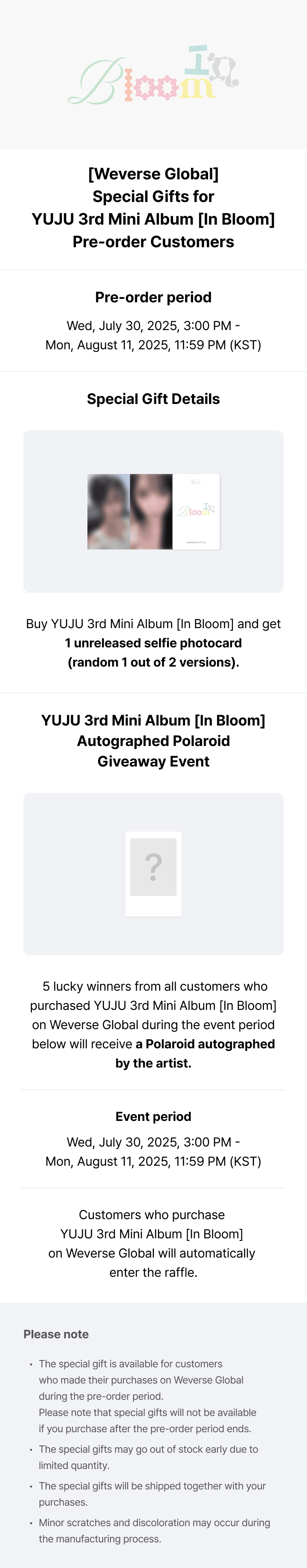 3rd Mini Album [In Bloom] 0 detail