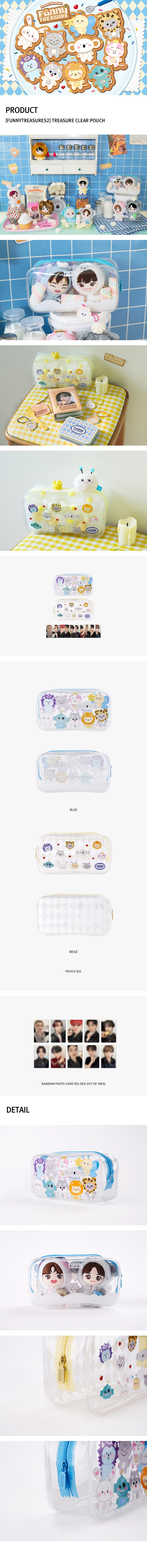 [FUNNYTREASURES2] TREASURE CLEAR POUCH_BLUE 0 detail