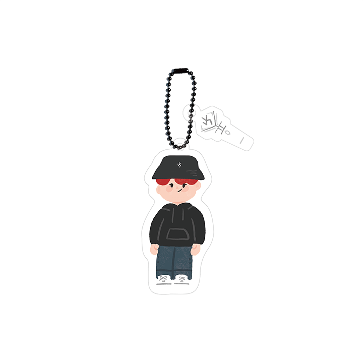 Coconut Acrylic Keyring