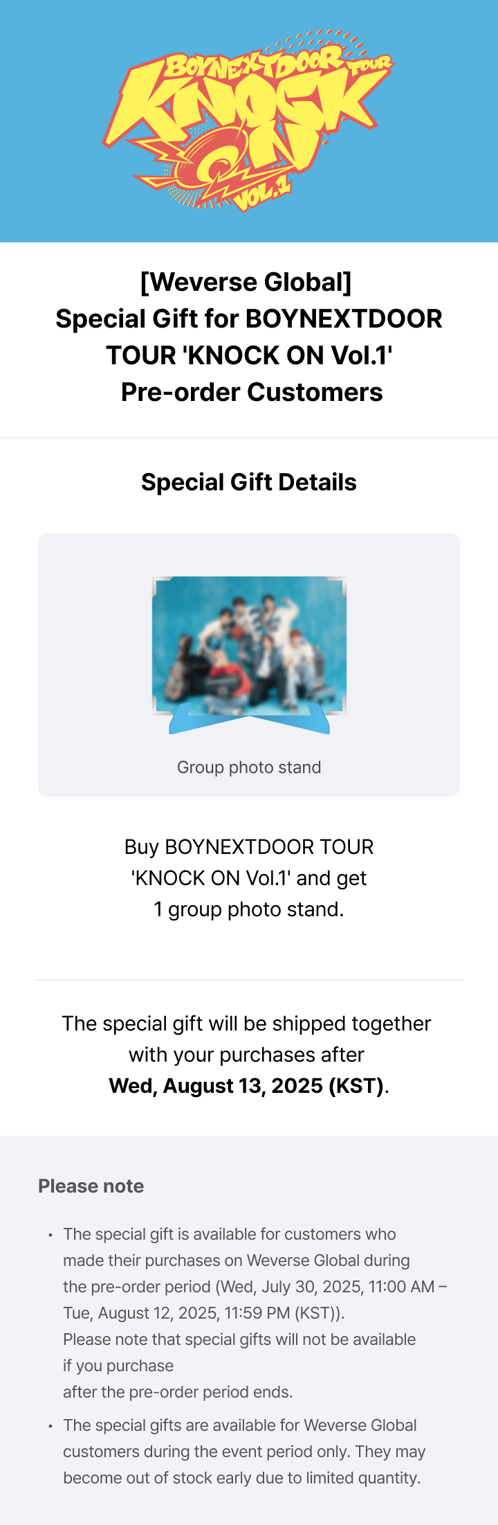 BOYNEXTDOOR TOUR 'KNOCK ON Vol.1' 0 detail