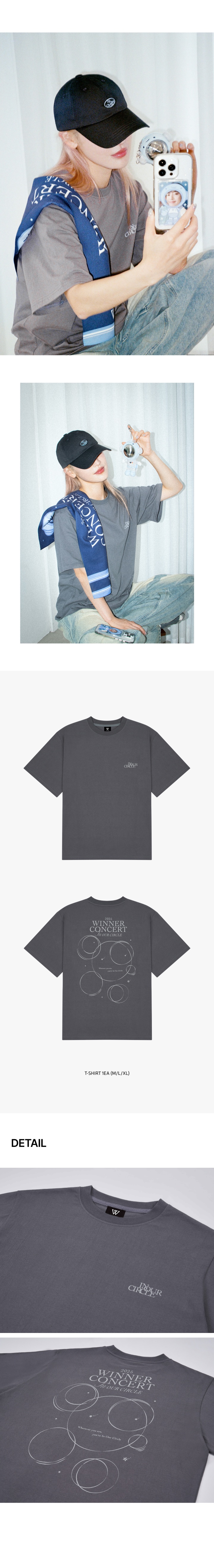 [INOURCIRCLE] WINNER PLANET T-SHIRT_CHARCOAL 1 detail