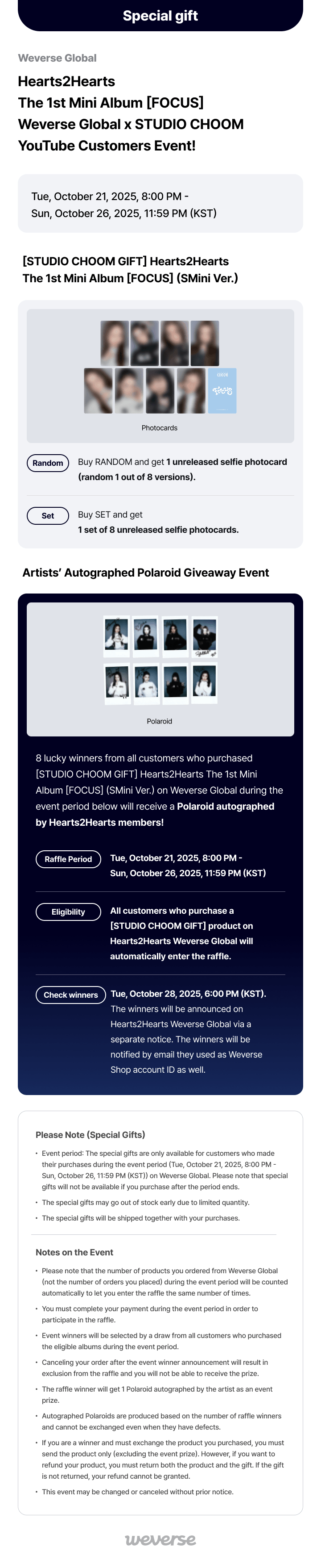 [STUDIO CHOOM GIFT] The 1st Mini Album 'FOCUS' (SMini ver.) (Set) 0 detail
