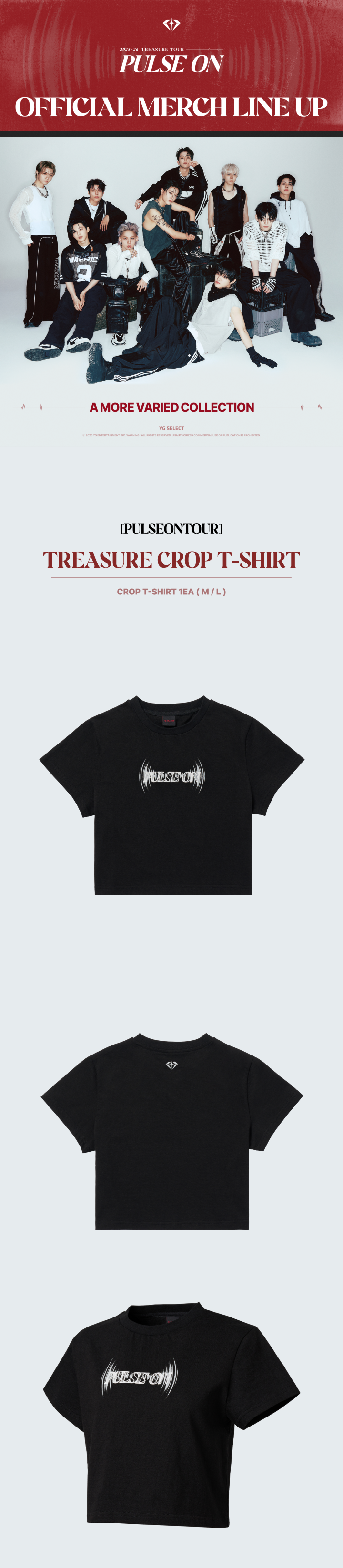 [PULSEONTOUR] TREASURE CROP T-SHIRT 1 detail