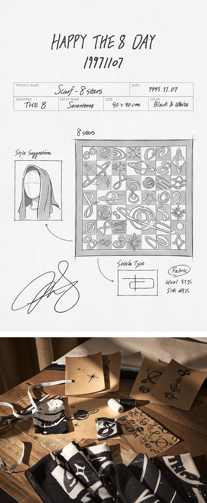 HAPPY THE 8 DAY [SCARF-8 stars] 0 detail