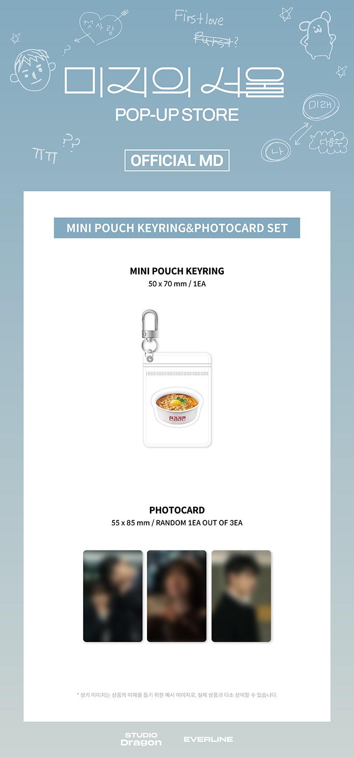 [Our Unwritten Seoul] MINI POUCH KEYRING & PHOTOCARD SET 0 detail