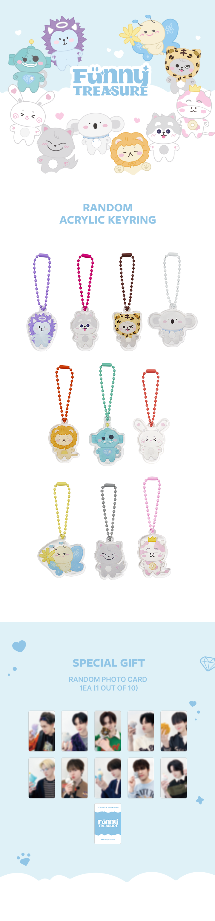 [FUNNYTREASURE] TREASURE RANDOM ACRYLIC KEYRING 0 detail