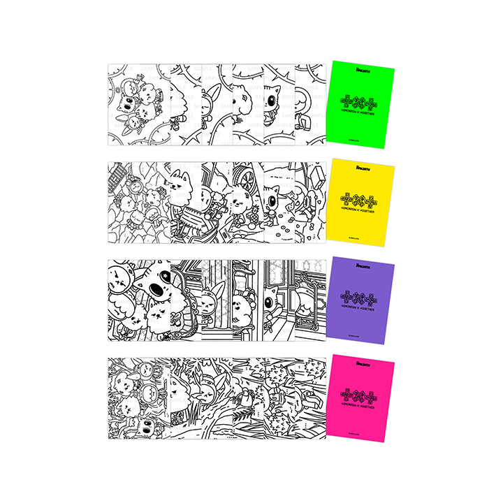 PPULBATU Coloring Postcard Set
