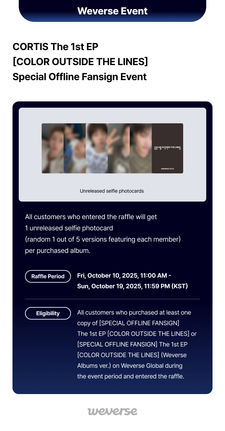 [SPECIAL OFFLINE FANSIGN] The 1st EP [COLOR OUTSIDE THE LINES] (Set) 0 detail