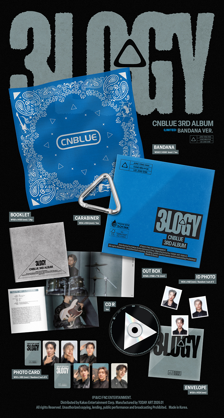 CNBLUE 3LOGY バンダナver ミニョク ジョンシン CNBLUE | 3RD ALBUM [3LOGY] (BANDANA ver.) (LIMITED EDITION)