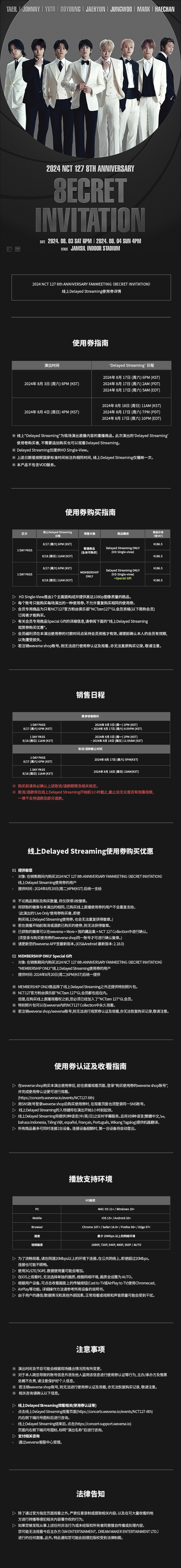 2024 NCT 127 8th ANNIVERSARY FANMEETING <8ECRET INVITATION> HD Single-view (Delayed Streaming Only) (8/4) 3 detail