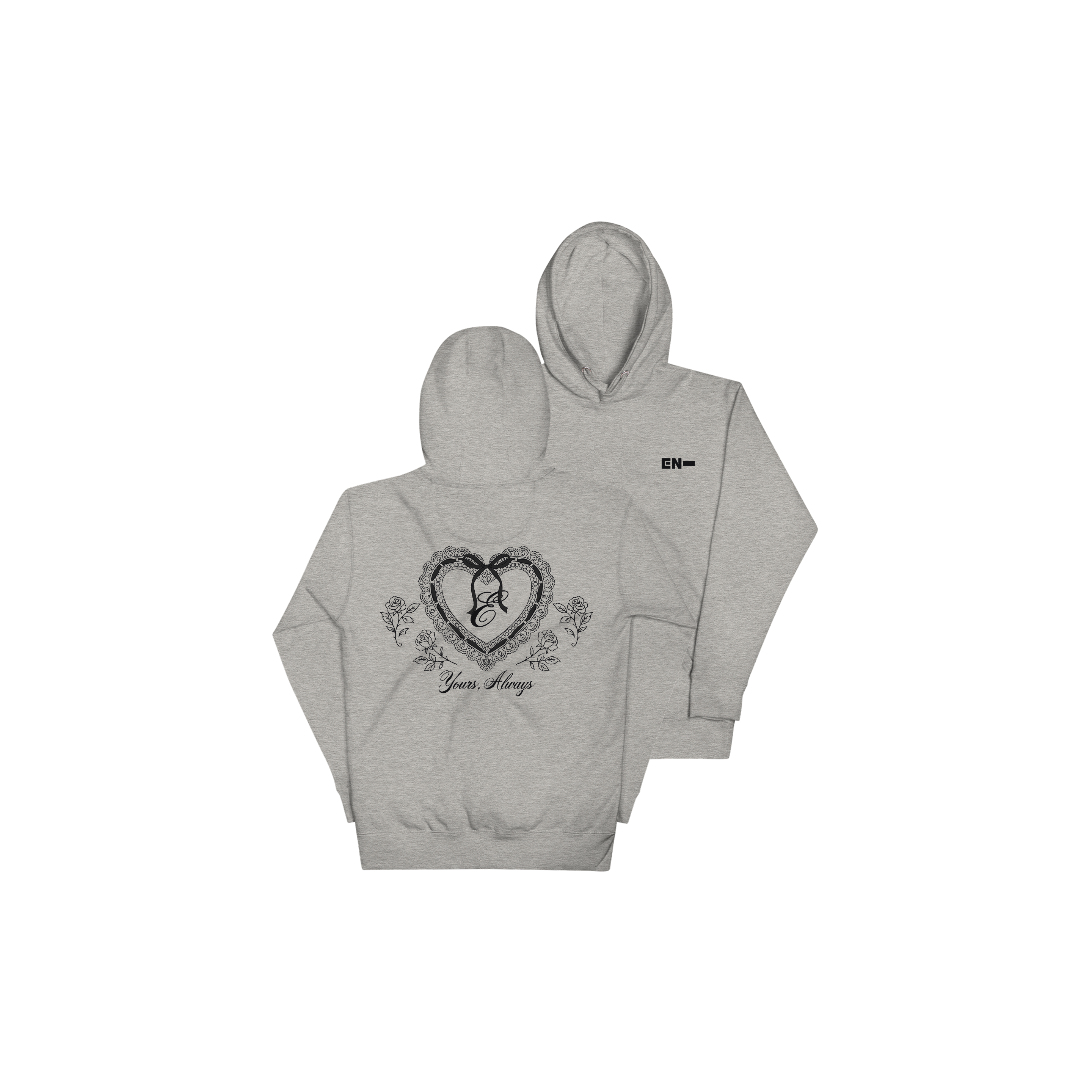 ENHYPEN | ENHYPEN Lace Heart Hoodie (Carbon Grey)