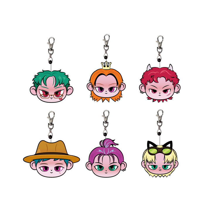 P1KIDS FACE REEL KEYRING