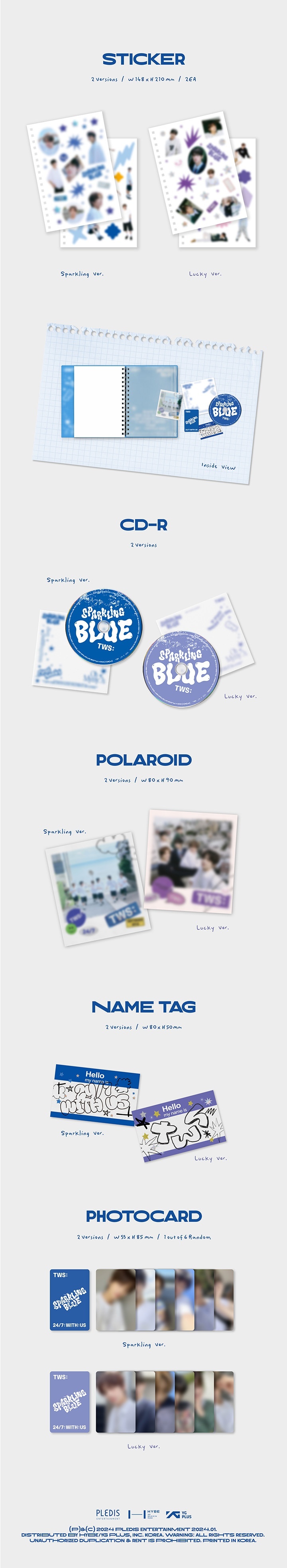 [FAN PARTY] 1st Mini Album 'Sparkling Blue' Set 1 detail
