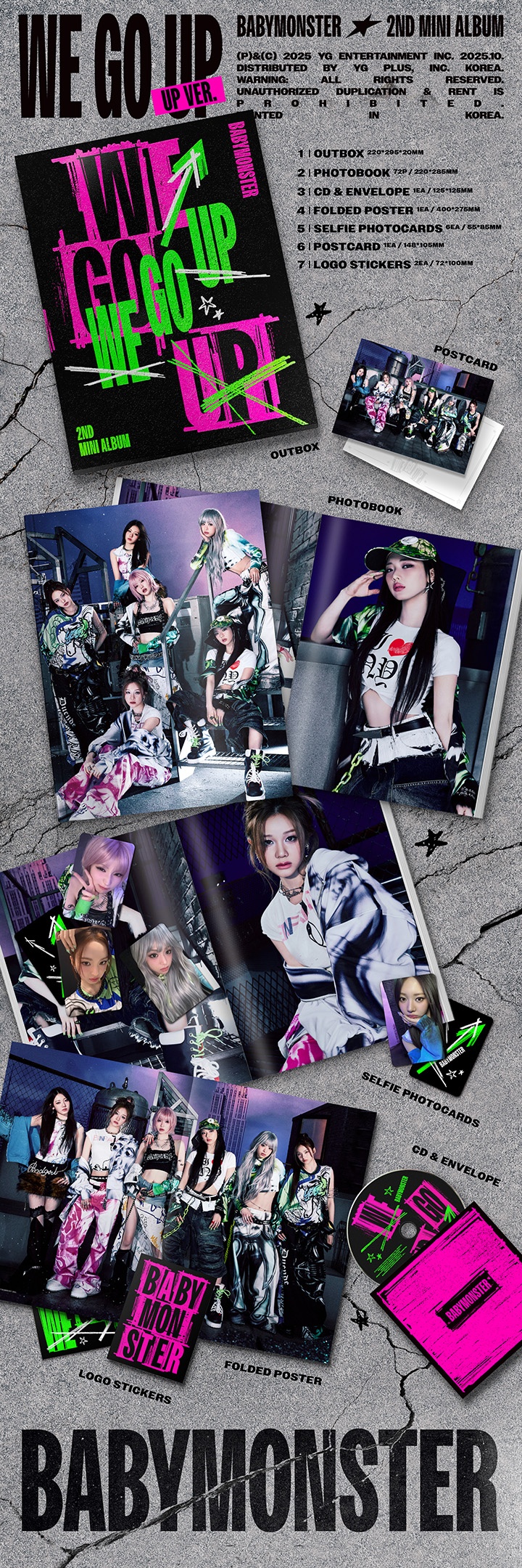 [VIDEO CALL FANSIGN] BABYMONSTER 2nd MINI ALBUM [WE GO UP] WE GO UP SET 4 detail