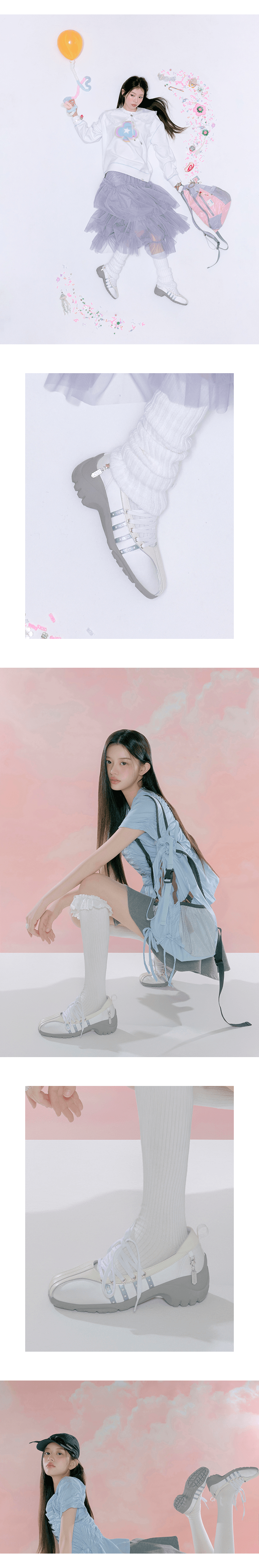 Bliss Heel Laceup Sneakers 2 detail