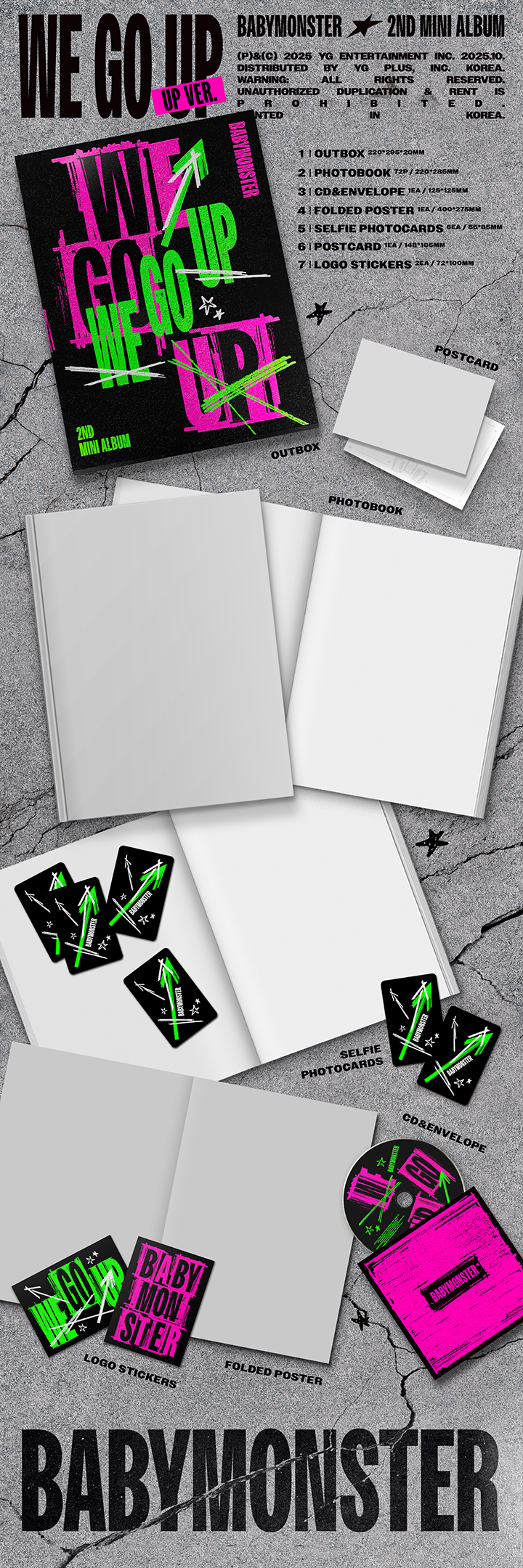 BABYMONSTER - 2nd Mini Album WE GO UP (UP Ver.)