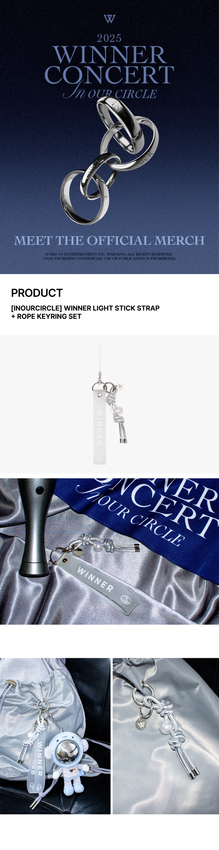 [INOURCIRCLE] WINNER LIGHT STICK STRAP + ROPE KEYRING SET 0 detail