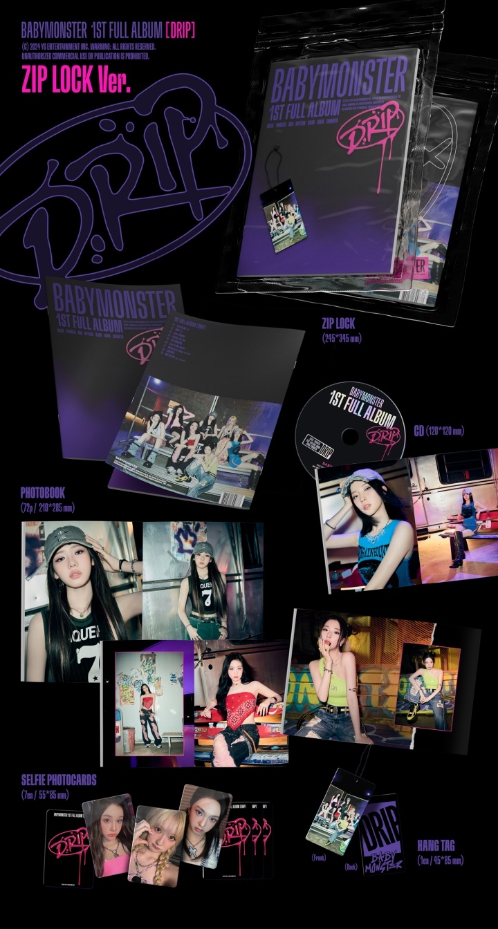 [LUCKY DRAW] 1st FULL ALBUM [DRIP] ZIP LOCK + BINDER + YG TAG ALBUM Set 3 detail
