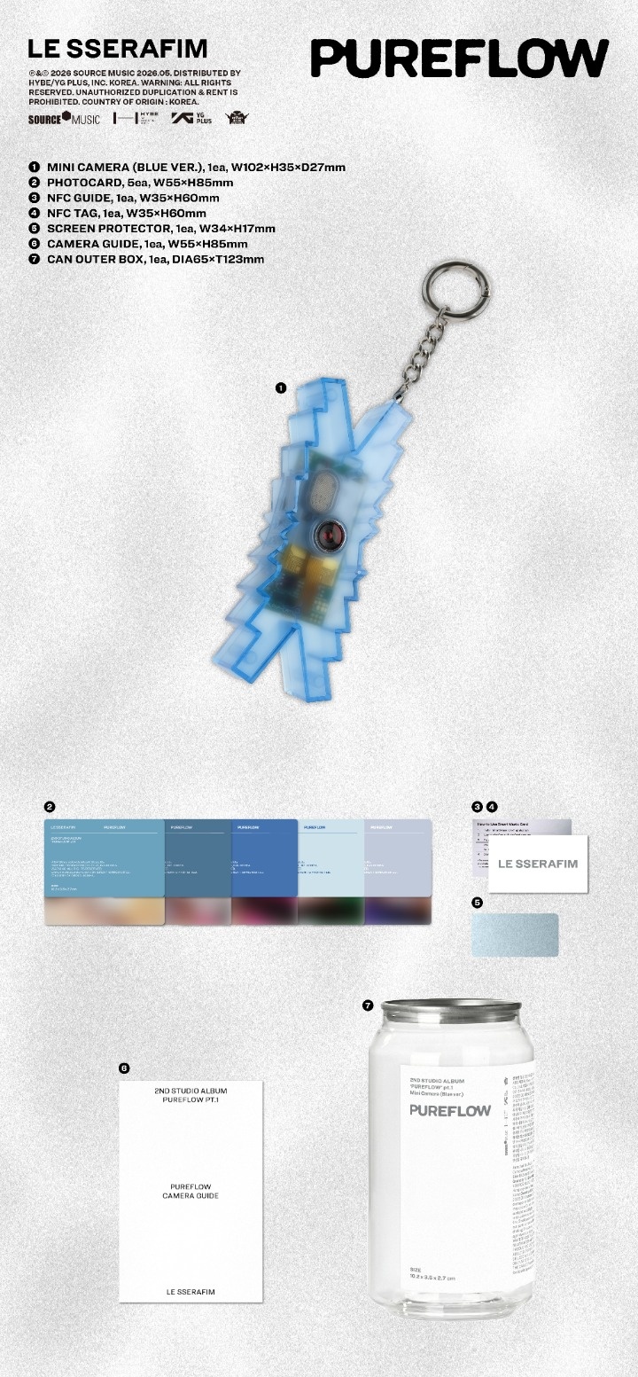 2nd Studio Album 'PUREFLOW' pt.1 Mini Camera (Blue ver.) 0 detail