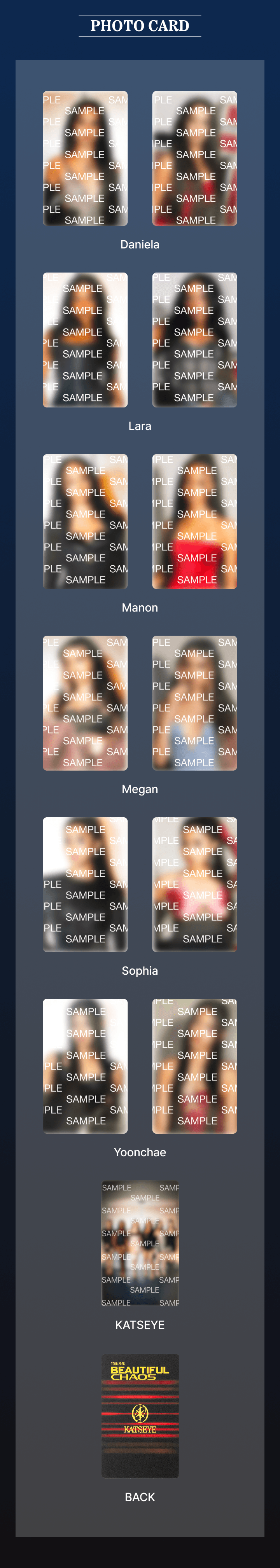 Mini Photocard 1 detail