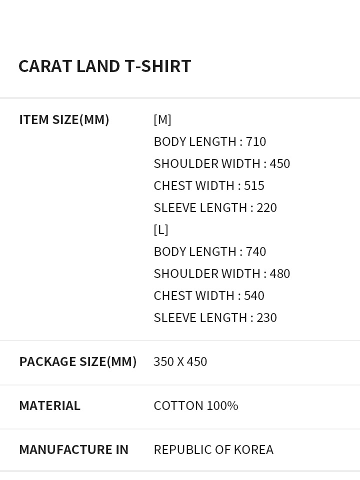 Carat Land T-Shirts 2 detail
